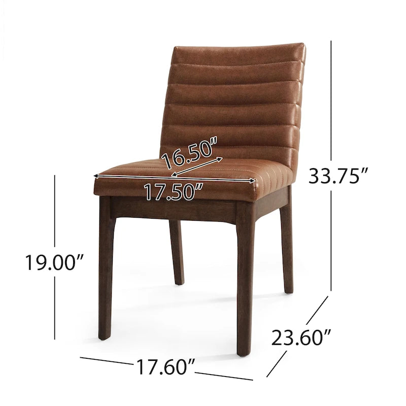 Chaises de salle à manger capitonnées (lot de 6).