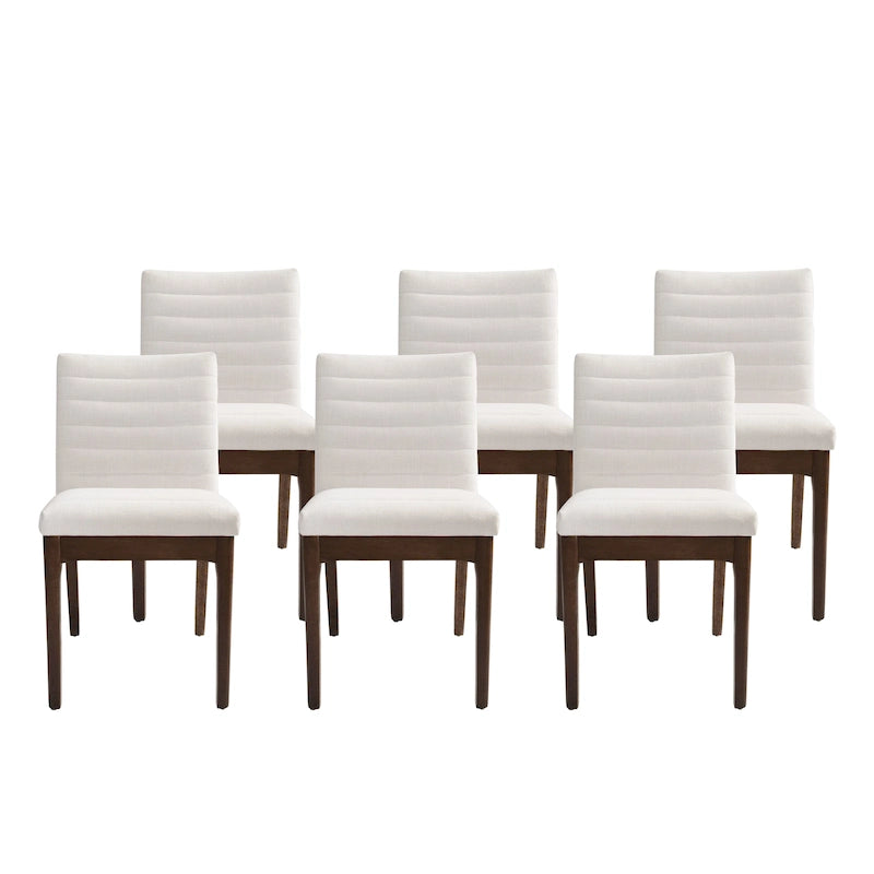 Chaises de salle à manger capitonnées (lot de 6).