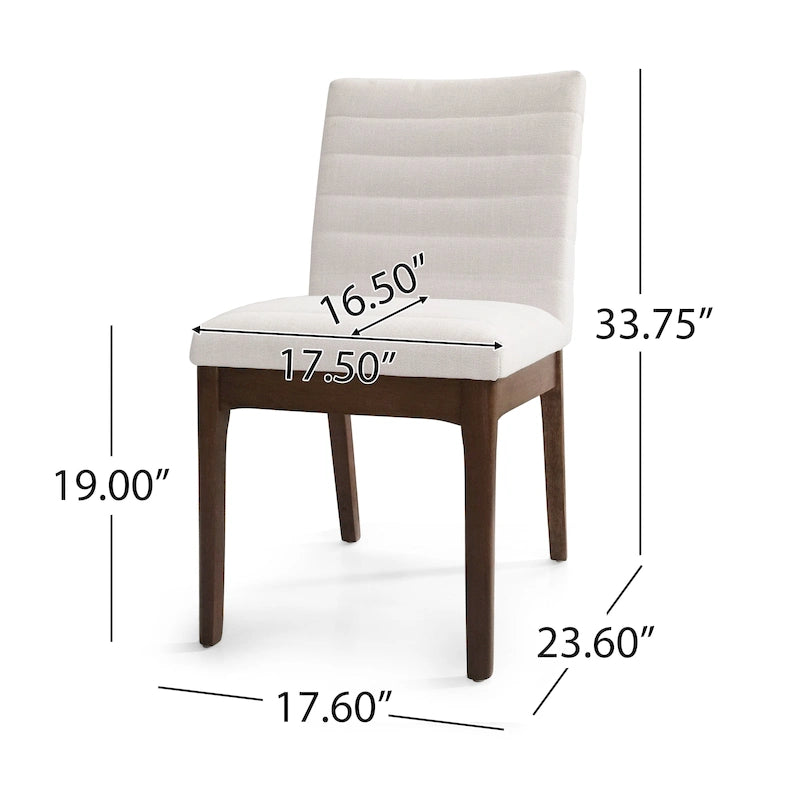 Chaises de salle à manger capitonnées (lot de 6).