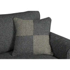 Causeuse rembourrée en tissu de lin contemporain par Furniture of America