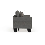 Causeuse rembourrée en tissu de lin contemporain par Furniture of America