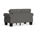 Causeuse rembourrée en tissu de lin contemporain par Furniture of America