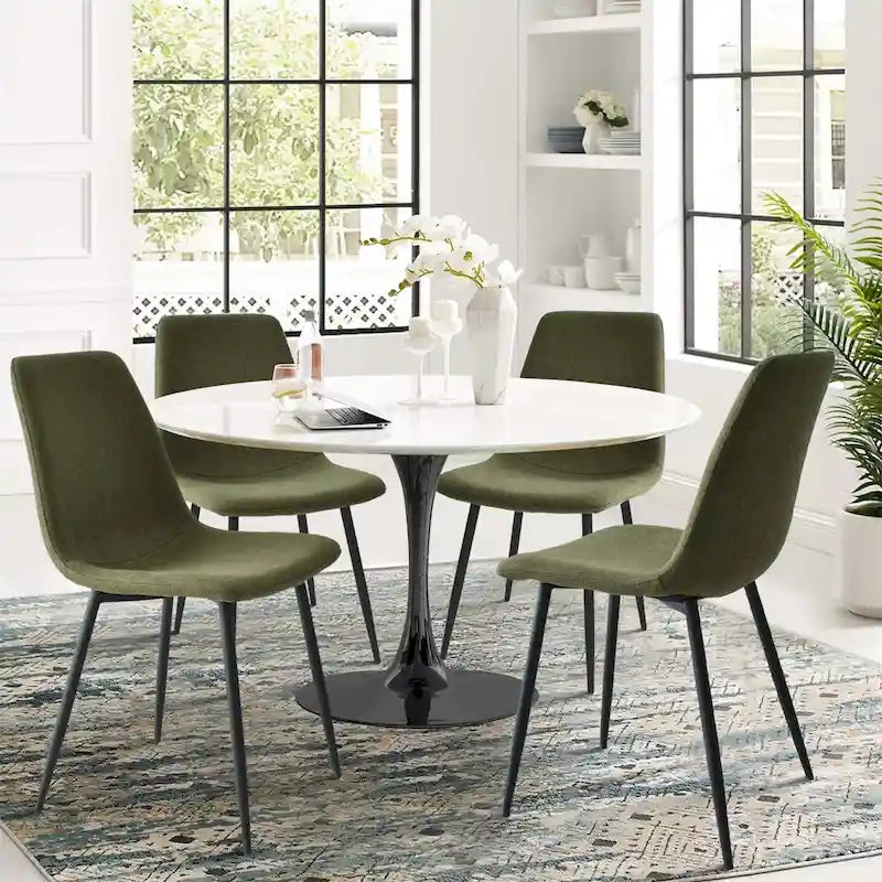 Modern Fabric Upholstered Dining Chairs ( of 4) - 34x18x18