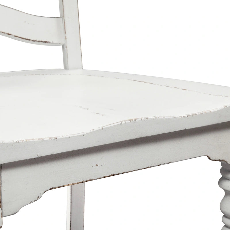 Table à manger à 6 pieds Magnolia Manor Antique White Weathered Bark