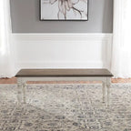 Table à manger à 6 pieds Magnolia Manor Antique White Weathered Bark