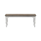 Table à manger à 6 pieds Magnolia Manor Antique White Weathered Bark