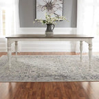 Table à manger à 6 pieds Magnolia Manor Antique White Weathered Bark