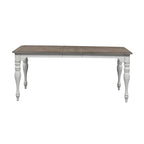 Table à manger à 6 pieds Magnolia Manor Antique White Weathered Bark