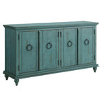 Meuble console TV Central Park en bois massif à 4 portes de 165 cm – 89 cm de haut x 165 cm de large x 46 cm de profondeur