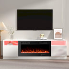 Meuble TV électrique de 36 po avec foyer, centre de divertissement et console TV pour téléviseurs jusqu'à 80 po, chauffage d'appoint moderne pour salon