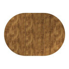 Table de salle à manger ovale en bois massif bicolore