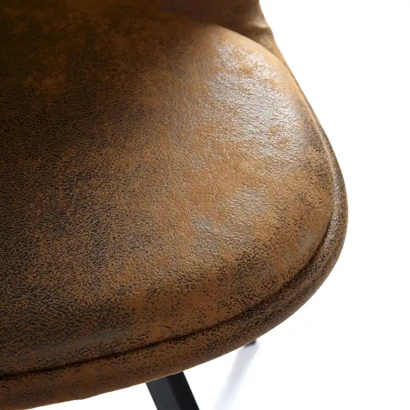 Chaise de salle à manger lot de 4 en tissu suédine avec pieds en métal noir