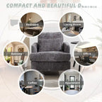 Fauteuil Chenille Rembourré en Bois Style Mid-Century pour Salon