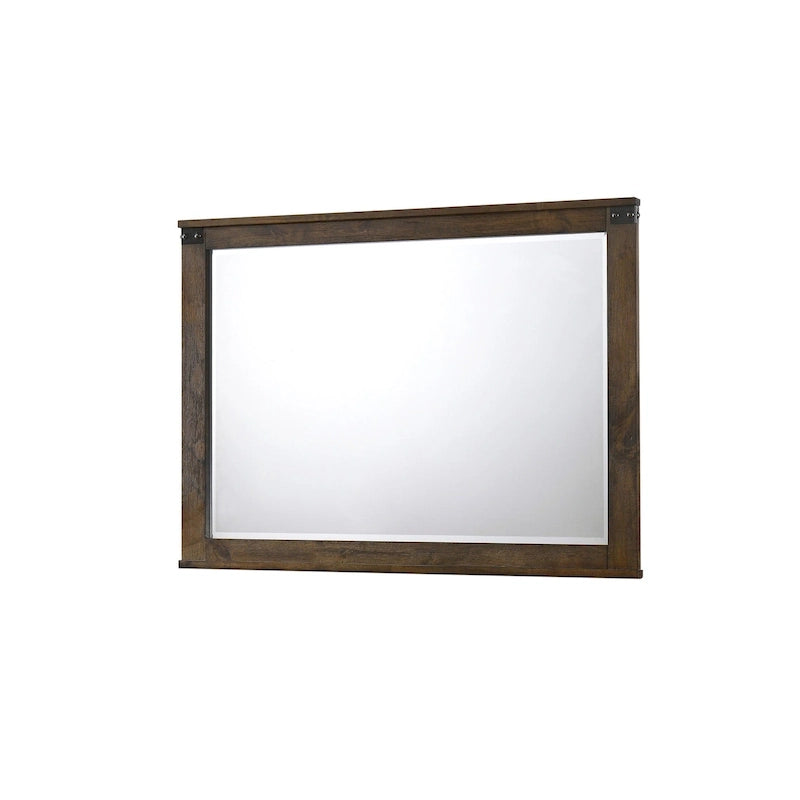 6 Piece Brown Ructic Panel Bedroom