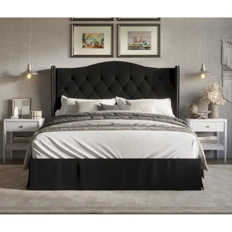 Tufted Upholstered Platform Bed