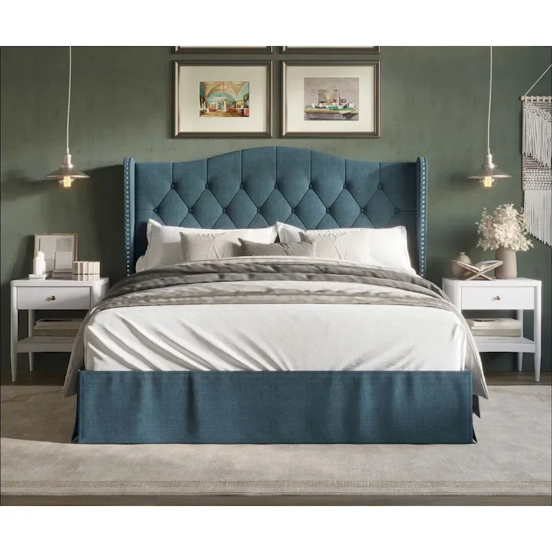 Tufted Upholstered Platform Bed