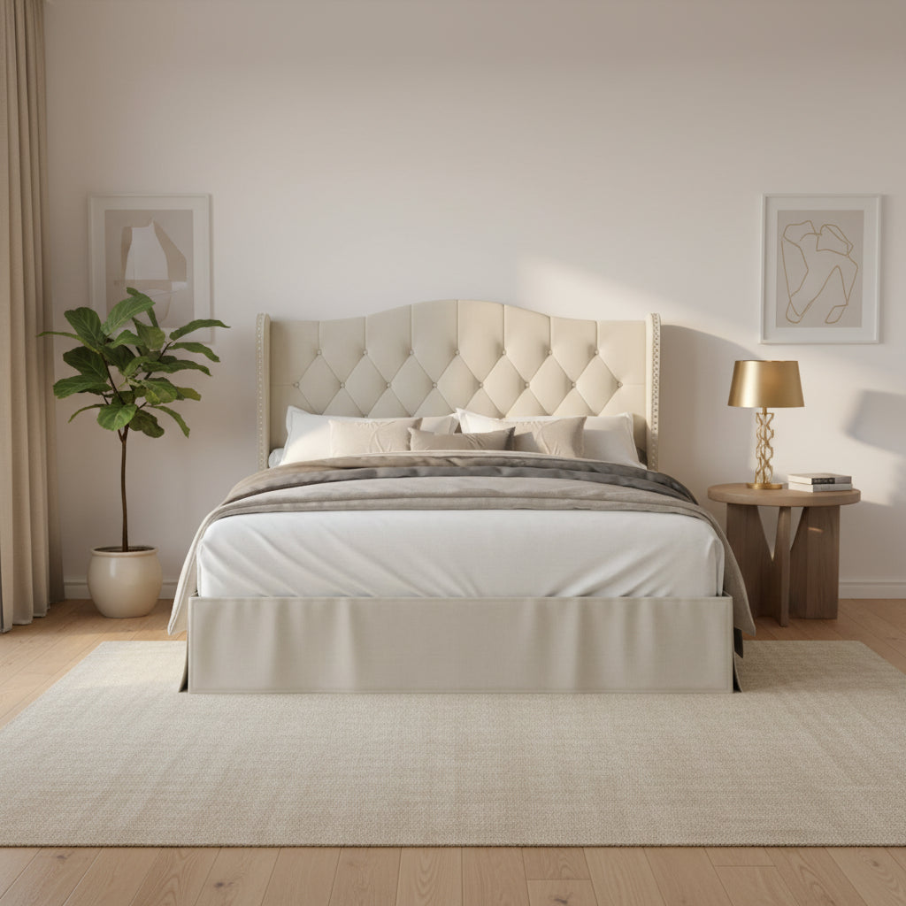 Tufted Upholstered Platform Bed