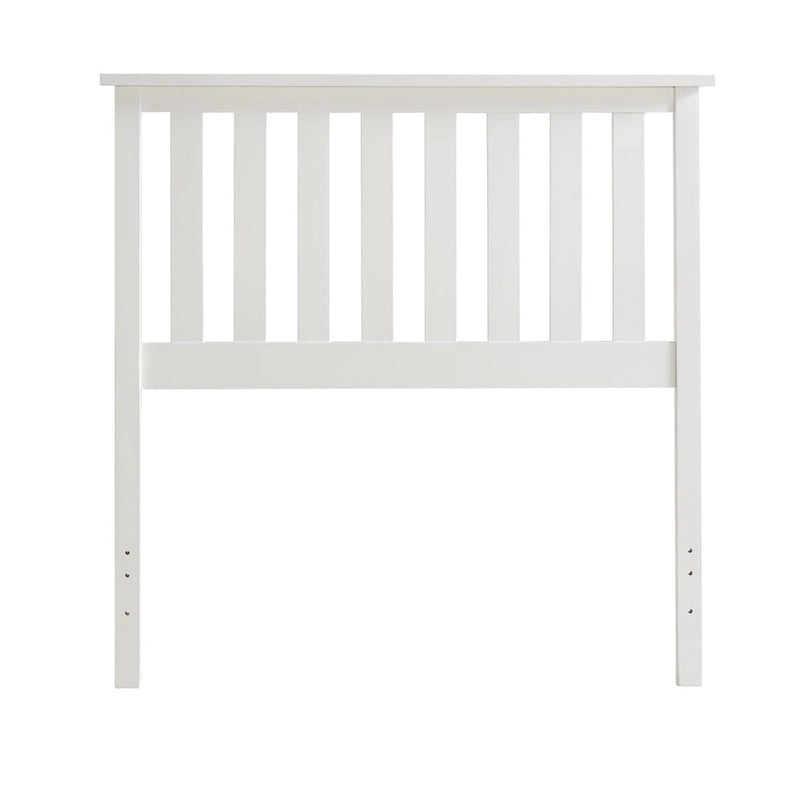 Tête de lit en bois blanc à 10 lattes