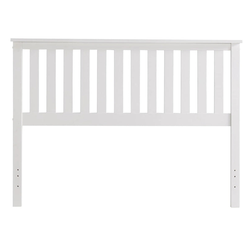 Tête de lit en bois blanc à 10 lattes