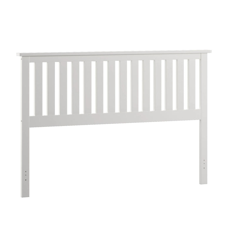 Tête de lit en bois blanc à 10 lattes