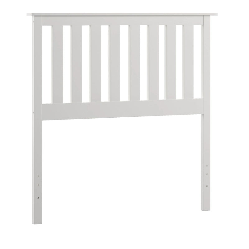 Tête de lit en bois blanc à 10 lattes