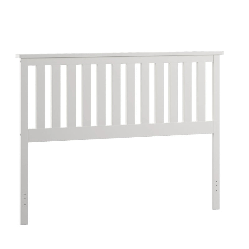 Tête de lit en bois blanc à 10 lattes