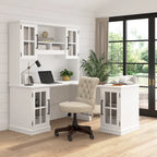 Bureau informatique de 60 W avec meuble de rangement.