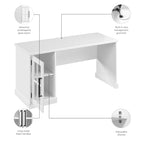 Bureau informatique de 60 W avec meuble de rangement.