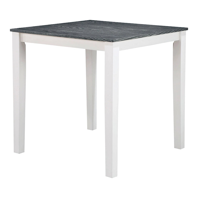 Table et chaises de bar cinq pièces en bois blanc de style transitionnel