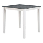 Table et chaises de bar cinq pièces en bois blanc de style transitionnel
