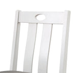 Table et chaises de bar cinq pièces en bois blanc de style transitionnel