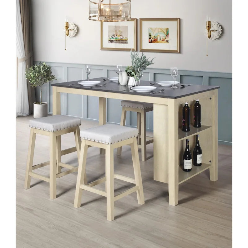 Ensemble table de bar et 4 tabourets