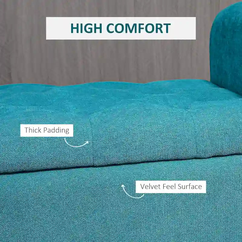 50 Storage Ottoman Bench, Upholstered End of Bed Bench with Rolled Arms, Wood Legs, Button Tufted Storage Bench Gray