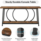 Table console de canapé de 70,9 pouces avec rangement pour entrée, couloir, salon derrière le canapé