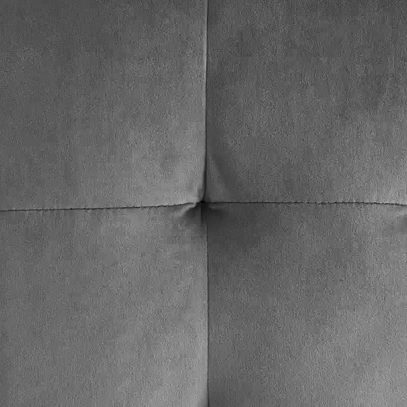 Pouf cube capitonné en velours