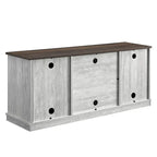 Meuble TV en bois rustique de 173 cm avec portes de grange, pour téléviseurs jusqu'à 75 pouces