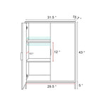 Buffet moderne en bois à 2 portes avec étagères réglables