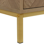 Buffet moderne en bois à 2 portes avec étagères réglables