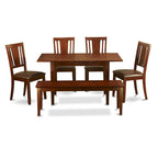 Table à manger East West Furniture – Comprend une table à manger rectangulaire et des chaises de salle à manger avec un banc (options de type d'assise de chaise)