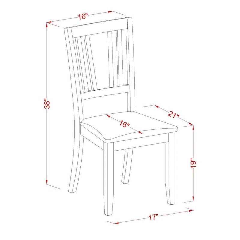 Table à manger East West Furniture – Comprend une table à manger rectangulaire et des chaises de salle à manger avec un banc (options de type d'assise de chaise)