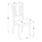 Table à manger East West Furniture – Comprend une table à manger rectangulaire et des chaises de salle à manger avec un banc (options de type d'assise de chaise)