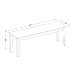 Table à manger East West Furniture – Comprend une table à manger rectangulaire et des chaises de salle à manger avec un banc (options de type d'assise de chaise)