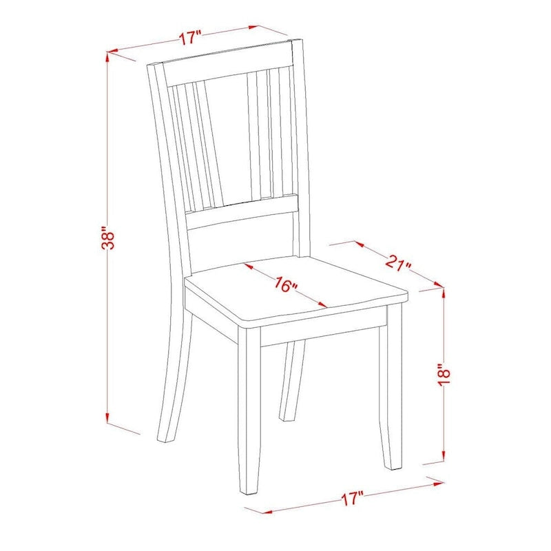 Table à manger East West Furniture – Comprend une table à manger rectangulaire et des chaises de salle à manger avec un banc (options de type d'assise de chaise)