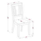 Table à manger East West Furniture – Comprend une table à manger rectangulaire et des chaises de salle à manger avec un banc (options de type d'assise de chaise)