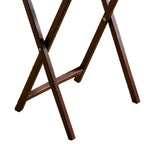 Plateaux de télévision pliants en bois avec support de rangement compact, Espresso, 5 pièces - 36.38
