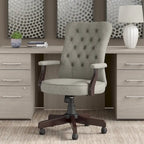 Fauteuil de bureau haut dossier avec accoudoirs et coussins