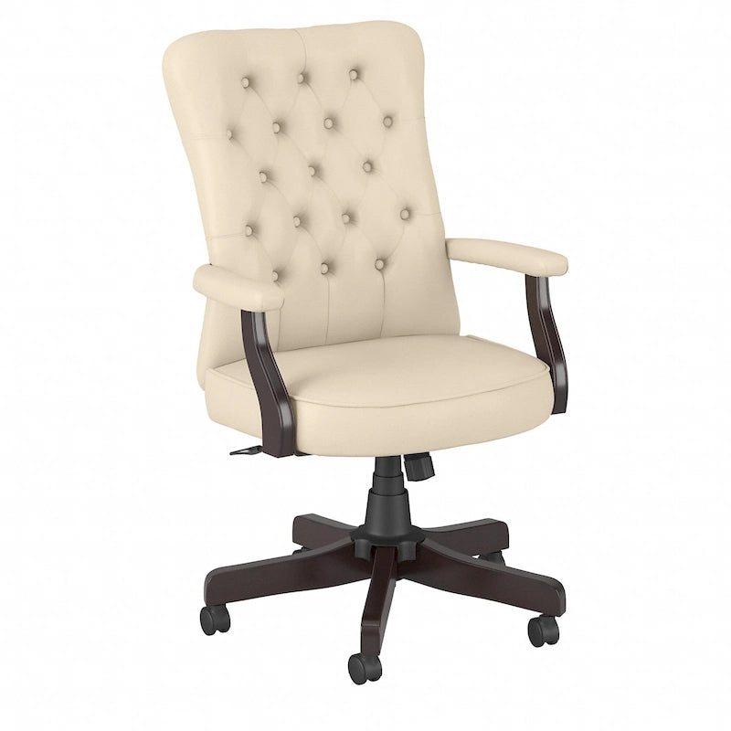 Fauteuil de bureau haut dossier avec accoudoirs et coussins