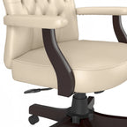 Fauteuil de bureau haut dossier avec accoudoirs et coussins