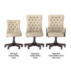 Fauteuil de bureau haut dossier avec accoudoirs et coussins