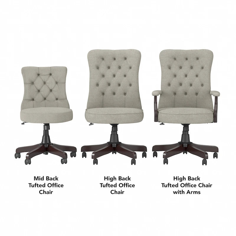 Fauteuil de bureau haut dossier avec accoudoirs et coussins